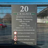 aluverbund firmenschild klinck gmbh horizontal bohrtechnik leitungsbau lohe rickelshof simat tl design werbetechnik